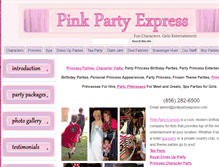 Tablet Screenshot of pinkpartyexpress.com
